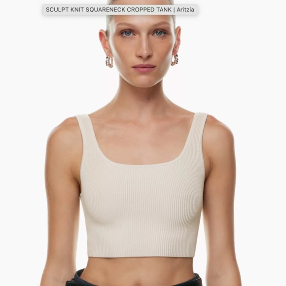 Aritzia Sculpt Knit Cropped Tank - Picture 3 of 7